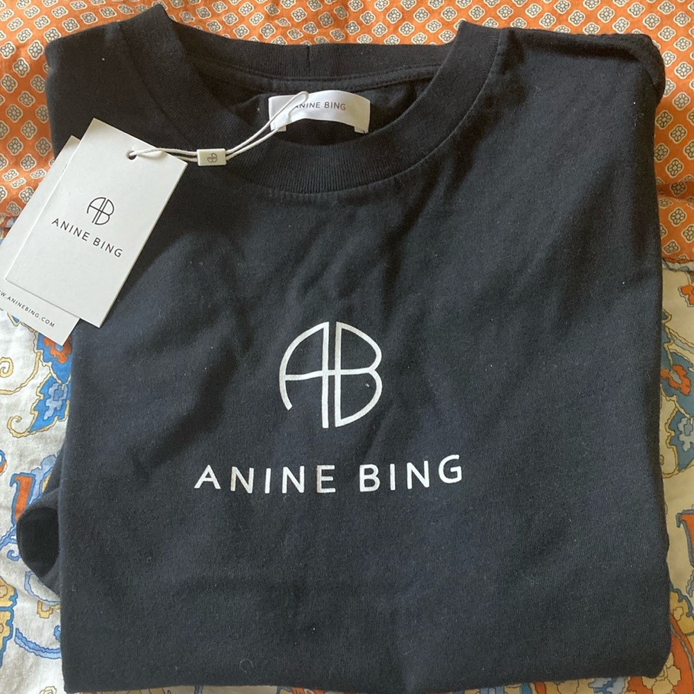 Anine Bing Black Logo T-Shirt